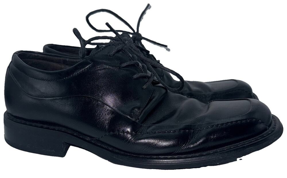 Florsheim Black Leather Oxford Dress Shoes Mens Size 8 Square Toe Lace Up